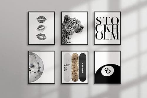 TwoDays Stockholm Style Room Decor for Women, Chic Trendy Wall Art for Living Room Aesthetic, Luxury Fashion Posters for Home Bedroom Apartment Dorm (8" X 10", Set of 6, UNFRAMED) thumbnail 5