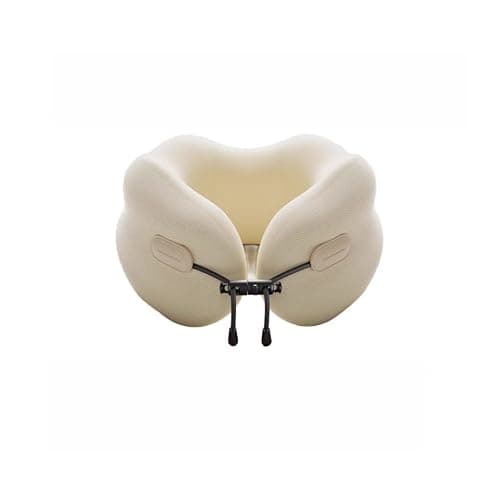 Ultra-Soft Travel Neck Pillow, Ergonomic Design with Contoured Shape, Breathable Fabric,Internal Structure,Travel Blanket Airplane Compact with Bag,Airplane Essentials (Thames Rice) - Image 1