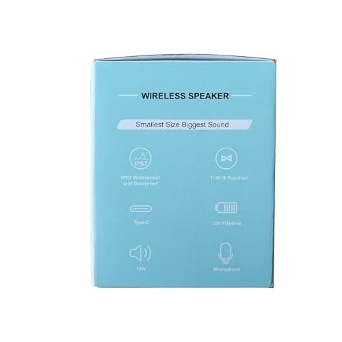 Bluetooth Speaker Wireless,IP67 Waterproof & Dustproof Portable Speaker with Lights,15W Loud Stereo Sound, 2500mAh Battery All Day Playtime, TWS Pairing, BT5.3, Home/Party/Outdoor/Beach (Blue Black) thumbnail 12