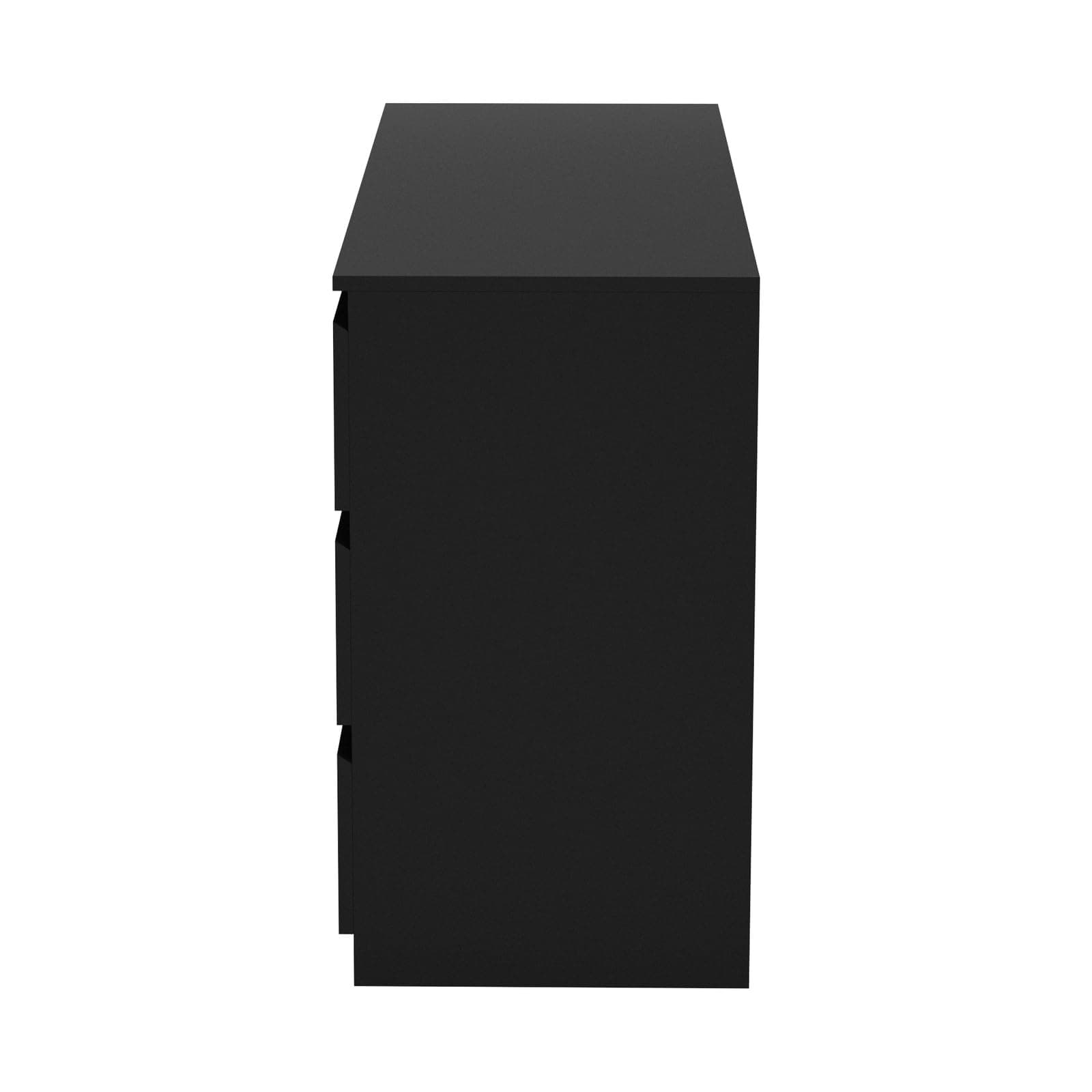 Oikiture 6 Drawer Black Dresser – Bedroom Storage Cabinet Chest | Versatile Spacious Sturdy thumbnail 9