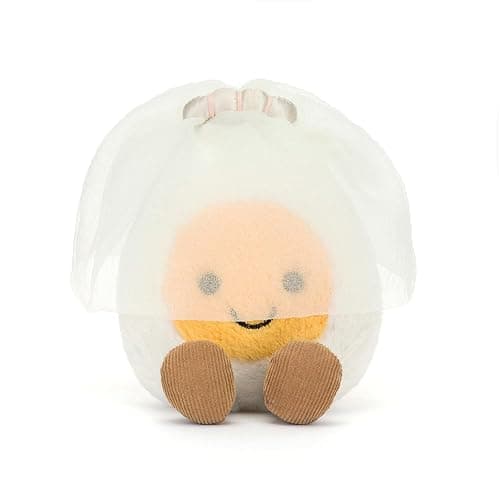 Jellycat Amuseables Boiled Egg Bride Stuffed Toy, 5.5 inches - Food Plush - Fun Wedding & Engagement Gift thumbnail 4