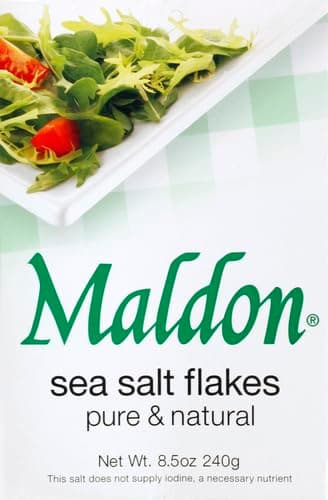 Maldon Salt, Sea Salt Flakes, 8.5 oz (240 g), Kosher, Natural, Handcrafted, Gourmet, Pyramid Crystals (Packaging May vary) (Pack of 2) thumbnail 2