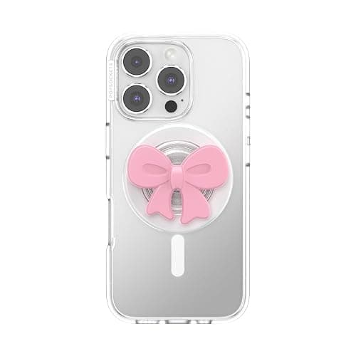 PopSockets Phone Grip for MagSafe, Magnetic Holder- Bowtique Blush | Removable, For Kindle / Android / iPhone, With Magnet, Pink, Bow thumbnail 3