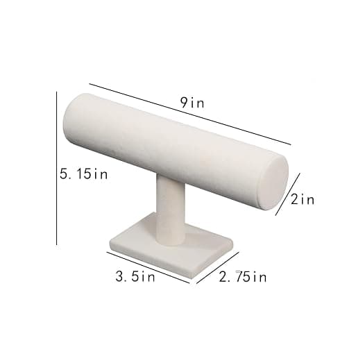 Coward Armbandhalter mit T-Stange, Schmuck-Display, Haargummi, Uhrenständer für Zuhause, Organisation oder Laden, Show, Verkauf, Beige thumbnail 3