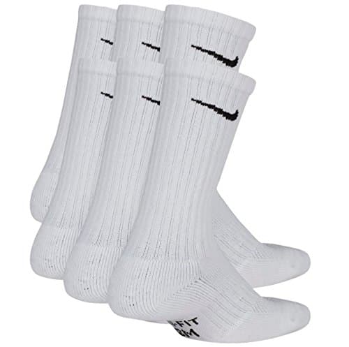 Nike Kids' Everyday Cushion Crew Socks (6 Pairs), White/Black, Small thumbnail 2