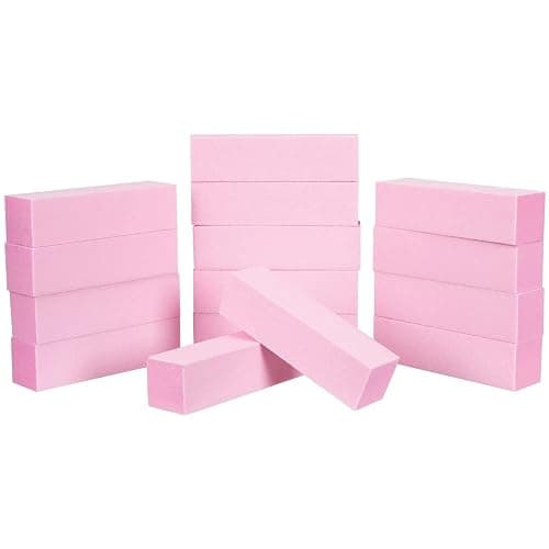 ForPro Professional Collection Pink Pedicure Block, 100/180 Grit, Three-Sided Pedicure Nail Buffer, 3.75” L x 1” W x 1” H, 15-Count thumbnail 2