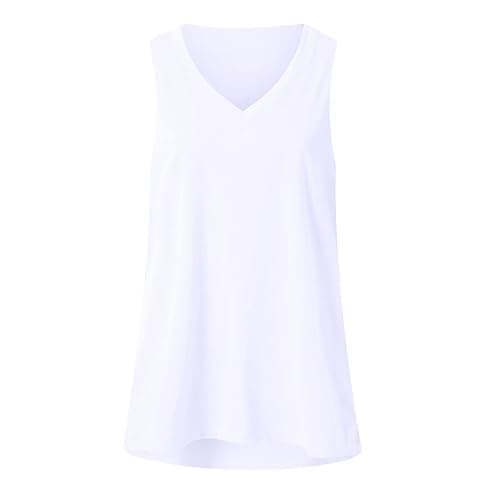 V Neck Tank Tops for Women Loose Fit Flowy Hem Longline Blouse Summer Soft Breathable Vest Tops Flowy Casaul Cami Shirts thumbnail 2