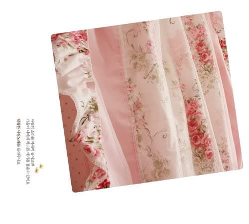 DIAIDI Korean Style Elegant Pink Rose Printed Cotton Curtains for Bedroom Eco-Friendly Floral Farmhouse Window Drapes for Living Room (78" W*94" H/Panel, 2 Panels) thumbnail 8