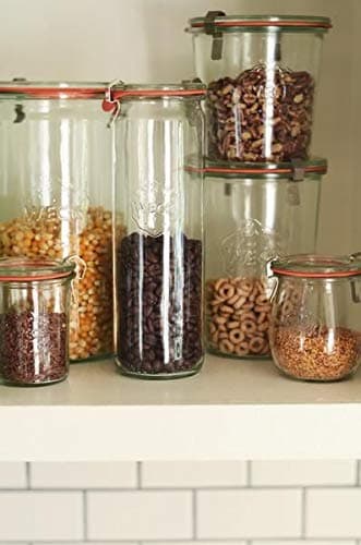 Weck Jar 974 - 1.5L Glass Jars with Large Storage Capacity - Preserving Jars with Airtight Lids Suitable for Pickling - Heat Resistant Canning Jars - Microwave Safe - (1 Jar with Glass Lid) 54 fl. oz thumbnail 4
