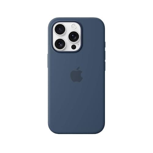 Apple iPhone 16 Pro Silicone Case with MagSafe and Camera Control: Lightweight Phone Case, Wireless Charging Compatible, Smooth Matte Finish; Denim - Image 1