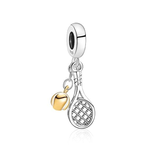 Annmors Tennisschläger Charm Anhänger S925 Sterling Silber Damen Armbänder Halskette Pendant - Image 1
