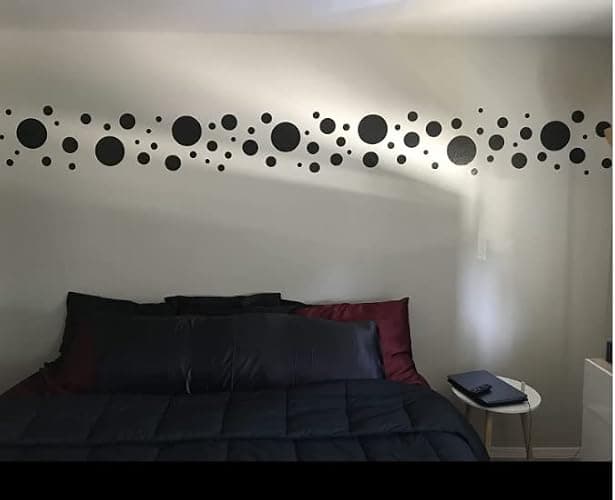 Black Polka Dot Wall Decals, Girls Room Wall Decor Stickers, Wall Dots, Vinyl Circle Peel & Stick DIY Bedroom, Playroom, Kids Room, Baby Nursery Toddler to Teen Bedroom Decoration (Black) thumbnail 4