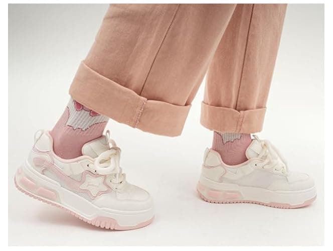 UNMULFC Star Shoes Women Walking Sneakers Y2k Shoes Platform Chunky Aesthetic Cute Travel Outdoor Sport thumbnail 2