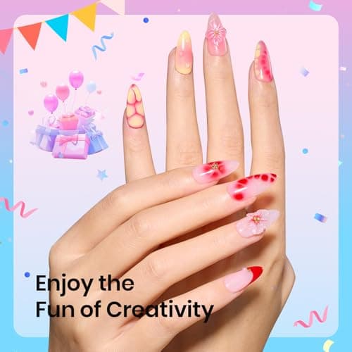 Beetles Blooming Gel 10ML, Blooming Gel Nail Polish Clear UV LED Blossom for Spreading Effect Marble Natural Stone Watercolor Floral Print Soak Off DIY Summer Nail Art Design Manicure Gifts for Women thumbnail 5