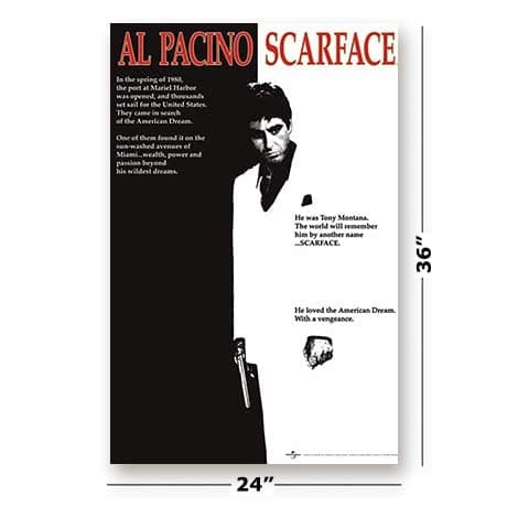 Scarface - Movie Poster Print (Regular Style - Al Pacino Is Tony Montana) (Size: 24" x 36") (Unframed) thumbnail 2
