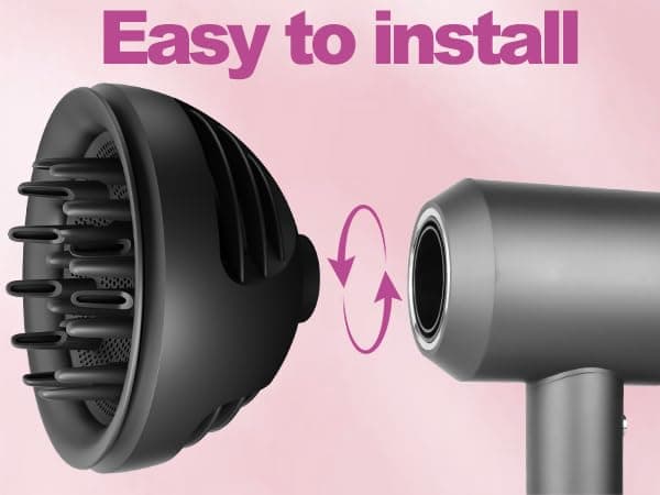 YTCHYYSK New Wave+Curl Diffuser Nozzle for Dyson Supersonic Hair Dryer HD01 HD02 HD03 HD04 HD08 HD15 HD16 Accessories, Attachemnt Parts No 973924-01, One Tool Two Mode for Wavy Curly or Coily Hair thumbnail 9