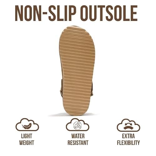 Project Cloud 100% Genuine Leather Clogs for Women - Memory Foam Womens Clogs & Mules with Adjustable Straps - Lightweight Platform Shoes Non-Slip Slides (Goldstar, KHAKSUEDE,8) thumbnail 4