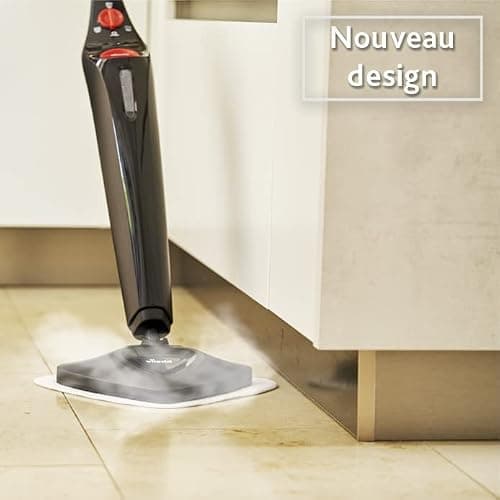 Vileda Steam Plus Edition Triangulaire avec Power Pad, balai vapeur, performance de nettoyage hygiénique sans utilisation de produits chimiques, pour tous les sols durs et les moquettes thumbnail 4