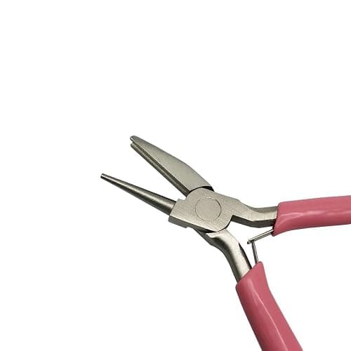TUNQISM 1PCS 5 Inches Pink Jewelry-making pliers Beadsmith Concave Round Nose Pliers – Wire Looping and Bending Tool – Jewelry-Making Instrument Metal ring-making tools thumbnail 5