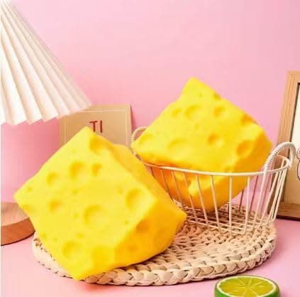 Yellow Cheese Squeeze Toy,Soft Novelty , Theme Cheese Cubes Squishy (Small) thumbnail 7