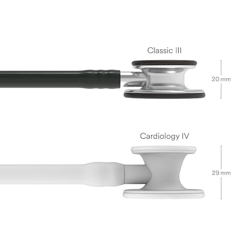 3M Littmann Classic III Monitoring Stethoscope, 5620, More Than 2X as Loud, Weighs Less, Stainless Steel Chestpiece, 27" Black Tube thumbnail 12