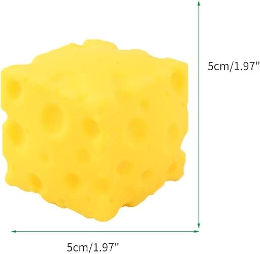 Yellow Cheese Squeeze Toy,Soft Novelty Toy, Rebounding Sensory,Help for Relax,Focus, Sensory Cheese for & Adults, Food Theme Cheese Cubes Squishy Toys,Stress Balls for Adults (﻿Yellow 1) thumbnail 3