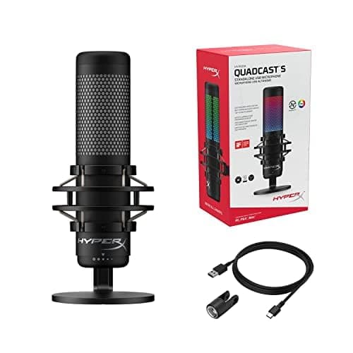 HyperX QuadCast S – RGB USB Condenser Microphone for PC, PS4, PS5 and Mac, Anti-Vibration Shock Mount, 4 Polar Patterns, Pop Filter, Gain Control, Gaming, Streaming, Podcasts, Twitch, YouTube, Discord thumbnail 13