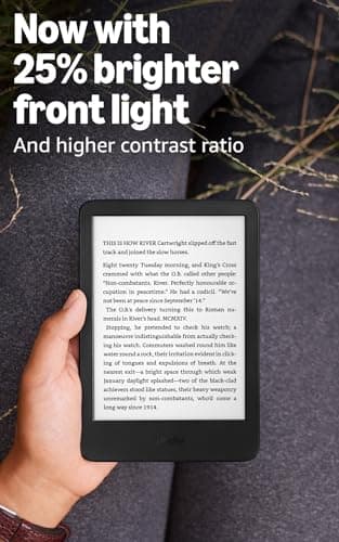 Amazon Kindle 16 GB (newest model) - Lightest and most compact Kindle, now with faster page turns, and higher contrast ratio, for an enhanced reading experience - Without Lockscreen Ads - Matcha thumbnail 3