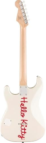 Fender x Hello Kitty Stratocaster Electric Guitar and Deluxe Hello Kitty Gig Bag, White thumbnail 2