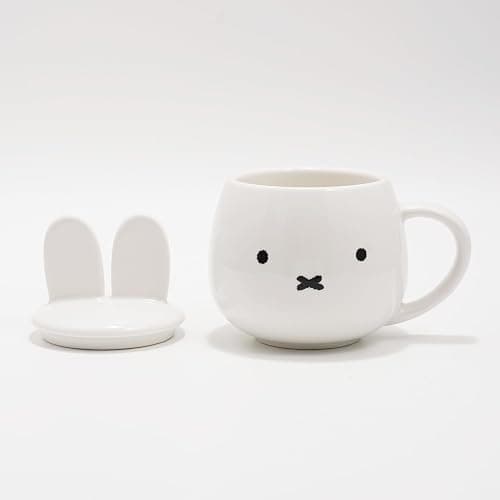 COTONOHA Japanese Ceramic Mug with Lid, 9.1 fl oz (270 ml), Cute Bunny Design, Dishwasher & Microwave Safe, Heat Retention Coffee Cup thumbnail 4