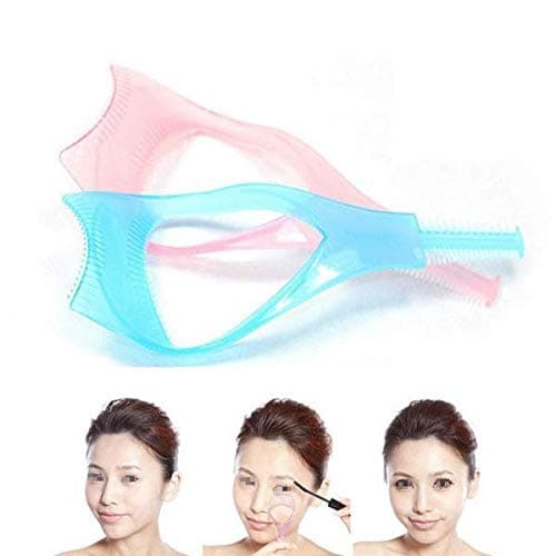 3PCS Blue Plastic 3 in 1 Eyelash Tool Makeup Upper Lower Eye Lash Mascara Shield Guard Applicator with Comb Eyelashes Curlers Shields Applicators thumbnail 9