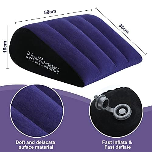 Sex Toys Adult Toys Pillow Position Cushion Triangle Inflatable Furniture Couples Toy Positioning for Deeper Position Support Pillow Men Women for Couples thumbnail 3