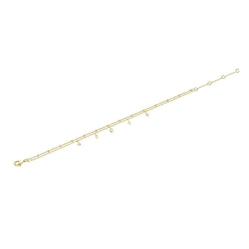 PAVOI 14K Gold Plated Beaded Bracelet for Women | Stackable Gold Bead Bracelet | Adjustable Dainty Gold Jewelry thumbnail 3