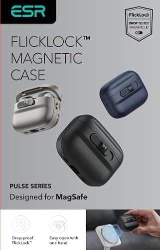 ESR for AirPods Pro 3 Case (2025), Compatible with AirPods Pro 3 (USB-C Cable), MagSafe Ready, Magnetic Lid Lock, Full Drop Protection Cover with Lanyard, Black thumbnail 10