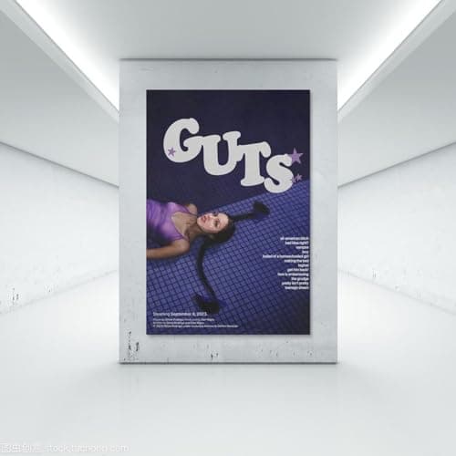 Olivia Poster Rodrigo Guts Album Cover Canvas Art Poster And Wall Art Hanging Decor for Modern Family Corridor Posters 12x18inch(30x45cm) thumbnail 7