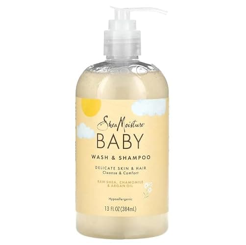 SheaMoisture Baby Wash & Shampoo for All Skin Types Raw Shea, Chamomile & Argan Oil Baby Wash and Shampoo with Frankincense & Myrrh to Help Cleanse 13 oz, Gold, Packaging may vary thumbnail 2