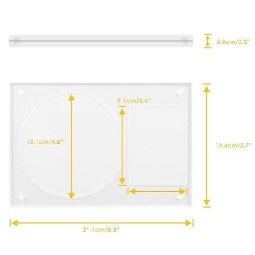 Baskiss Photocard and CD Holder Stand, Acrylic Standing Display, 66 x 91 mm Card Cares Ultra Clear Trading Cases Protectors for Kpop Photocard Baseball Basketball Photo (1CD+1Card) thumbnail 2