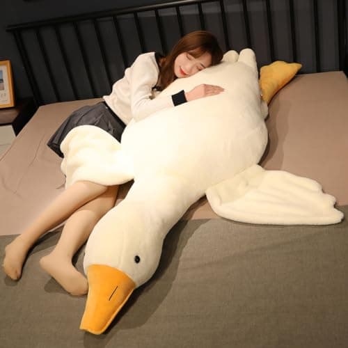 Giant Goose Stuffed Animal, 19.6 Inch Soft Goose Plush Pillow, Cute Duck Plush Toy Swan Plushie Doll Sleeping Hugging Pillows Gift for Girls Boys - Image 1