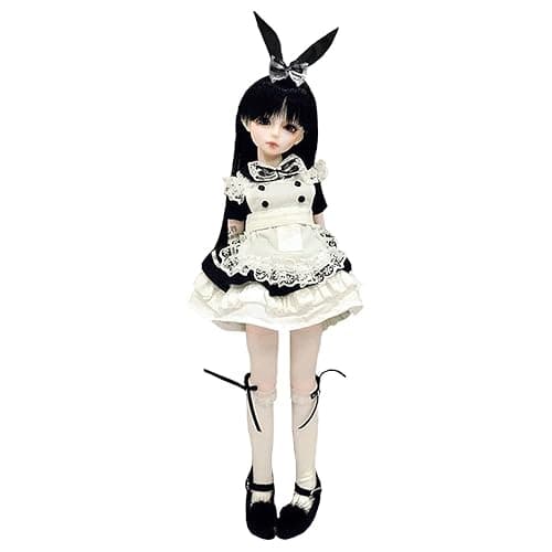 niannyyhouse 1/3 1/4 1/6 BJD Dolls Clothes Dress Apron Headdress Underpants Socks Bunny Maid Suit Ball Jointed Dolls Accessories Dress Up Gift (1/4BJD) thumbnail 4