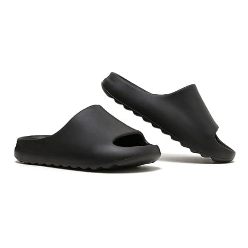 Unisex Slippers Slides for Women and Men, EVA Non-slip Super Soft Quick Drying Bathroom Shower Cloud Slippers, Lightweight Spa Open Toe Summer Slippers for Adult Couples Indoor Outdoor - Image 1