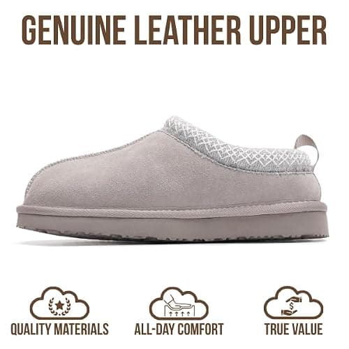 Project Cloud 100% Genuine Leather Womens Slippers with Genuine Australian Shearling Fur Lining Slippers for Women - Non-Slip EVA with Memory Foam Fuzzy Slippers Women Footwear (Nerita) thumbnail 3