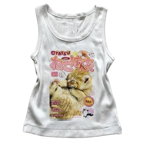 Womens Cute Baby Tee Y2 Cropped Tops Graphic Kawaii Camisole Sexy Aesthetic Vintage Slim Fit Clothes - Image 1