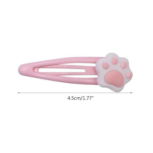 RDTGHY 4Pcs Cat Paw Hair Clips Pink Y2K Kawaii Hairpins for Women Girls Hair Accessories thumbnail 6