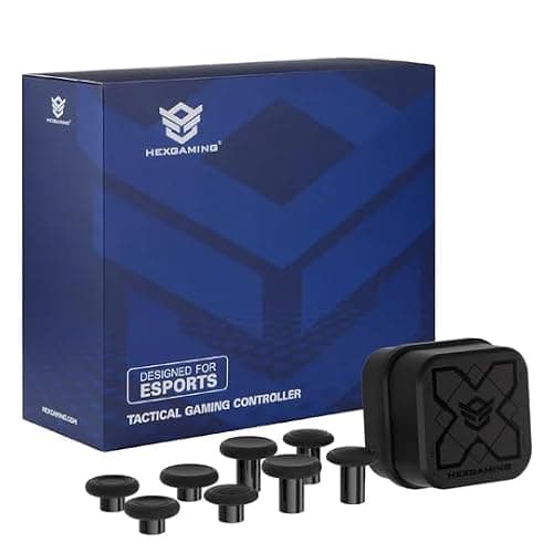 HEXGAMING ULTIMATE Hall Effect Wireless Controller Compatible with ps5-4 Back Buttons, Mouse-Click Hair Triggers, Interchangeable Thumbsticks - New Hope Gray thumbnail 7