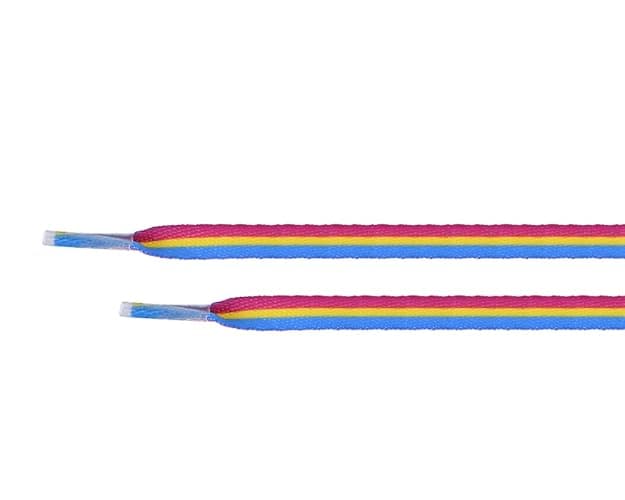 Pansexual Pride Flag Striped Shoelaces - LGBTQ Accessories for Pride Parades & Events, Fits Boots, Sneakers & More! - 1 thumbnail 4