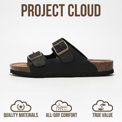 Project Cloud Genuine Leather Flat Sandals Women 2025 Beach Essentials Womens Sandals Memory Foam Vacation Essentials Slides for Women Footwear (Venita) thumbnail 4