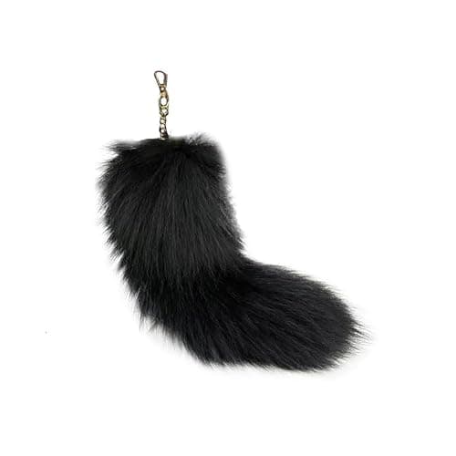 UUYYEO Faux Fox Tail Fluffy Keychain - Cute Plush Gift Keyring for Cosplay & Costume thumbnail 2
