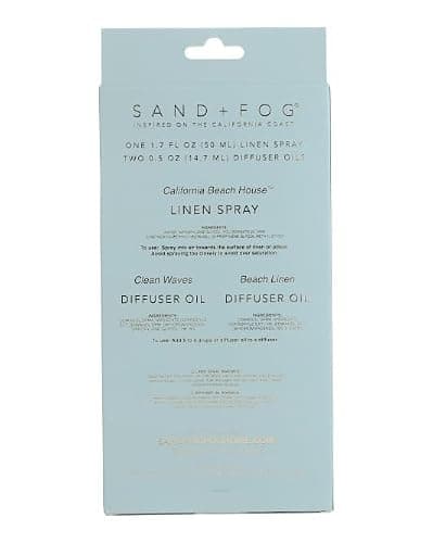 Sand and Fog Coastal Collection California Beach House Essential Oil Set, 4 Pieces, 0.5 Fl Oz, Glass Bottles, Made with Essential Oils, Clear, for Aromatherapy thumbnail 2