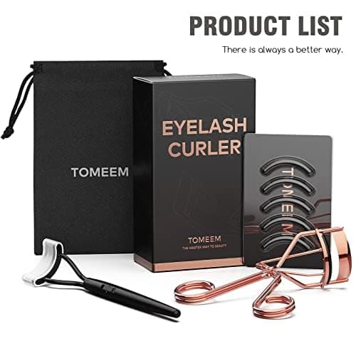 Eyelash Curler with Comb, Professional Volumizing Lash Lift Kit Lash Curler with Refill Pads for Home & Travel Uses, Rose Gold thumbnail 8