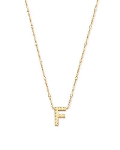 Kendra Scott Letters A-Z Pendant Necklace for Women, Fashion Jewelry, 14k Gold-Plated Brass - Image 1